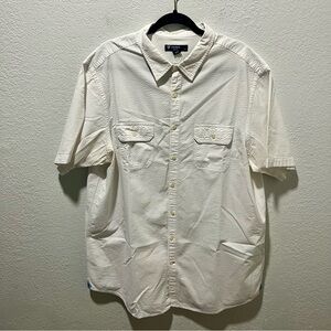 Daniel Cremieux Classics Off White Short Sleeve Button Front Shirt